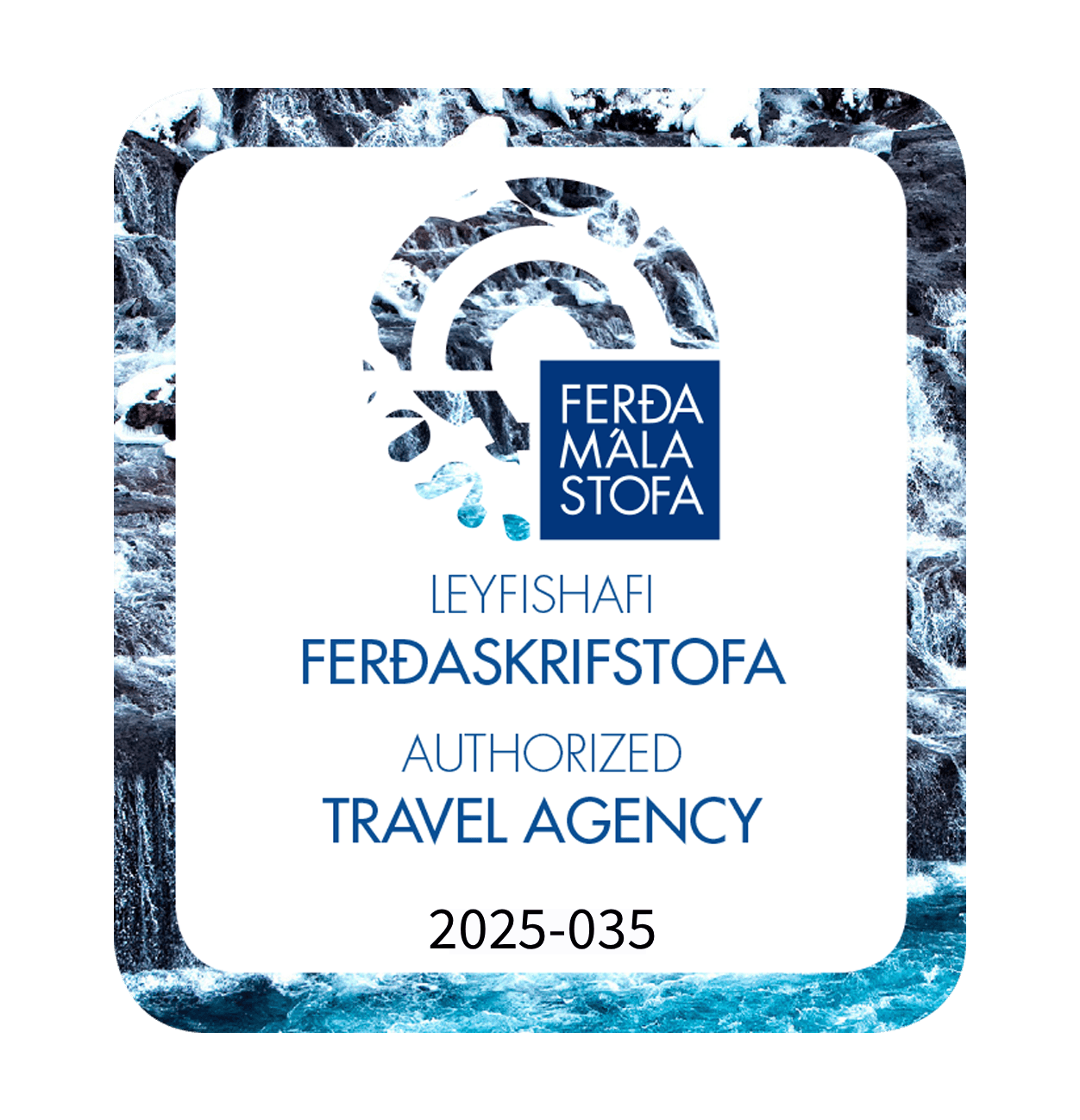 Ferðamálastofa authorized travel agency, licence 2025-035
